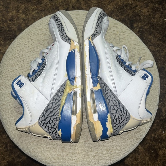 Size 9 - Air Jordan 3 Retro 2011 True Blue Project Restoration Ready Shoes - Picture 10 of 15